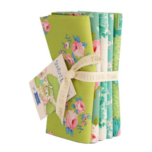 Tilda ~ Sunday Brunch ~ Fat Quarter Bundle ~ 5pc TIL300222 Lime