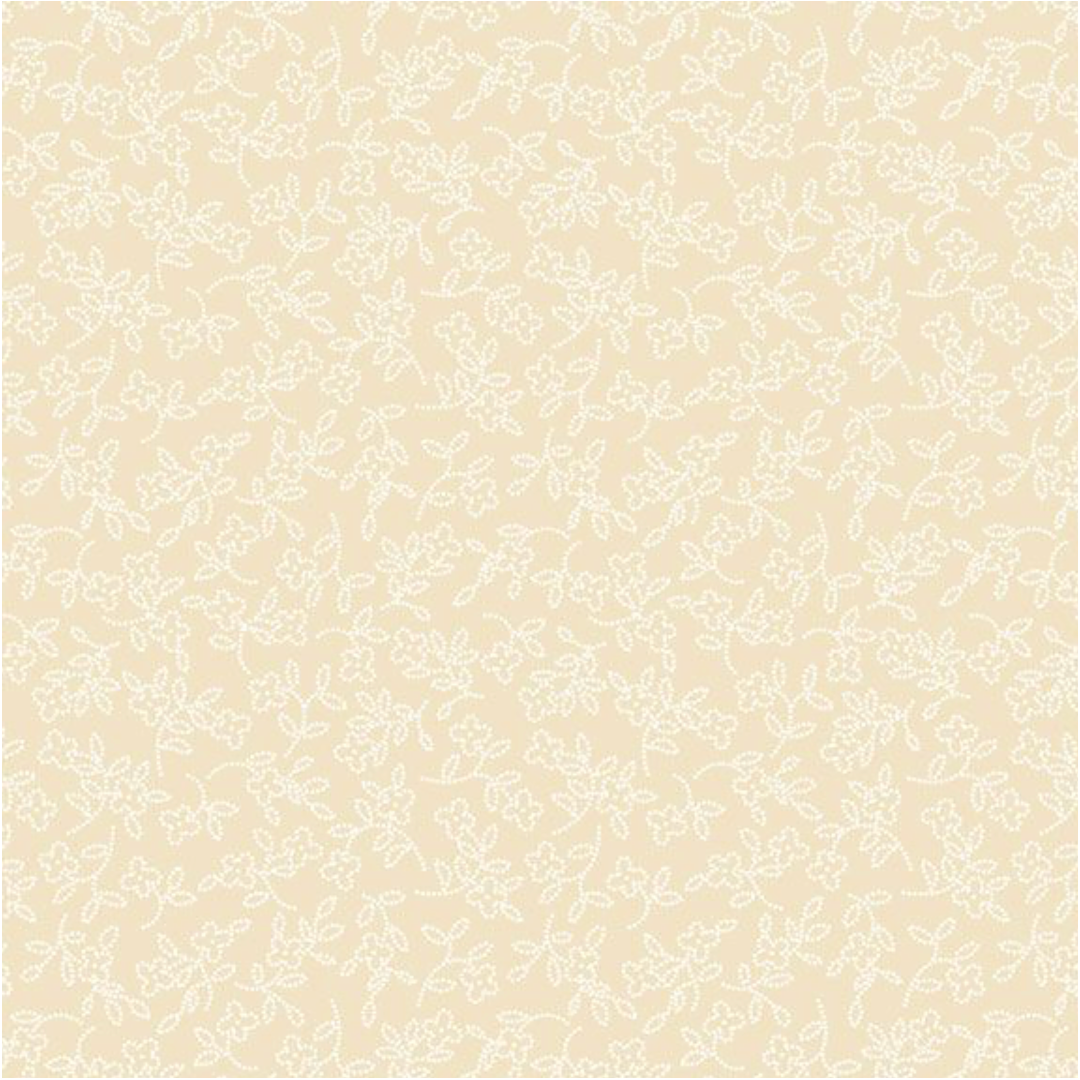 Cottage Florals ~ Dotted Blossom ~ R261214D  CREAM