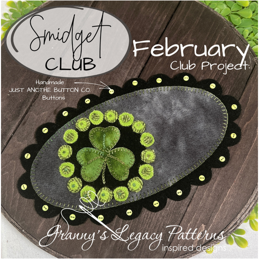 Granny's Legacy Smidget Club | Sláinte Wool Applique Kit - February