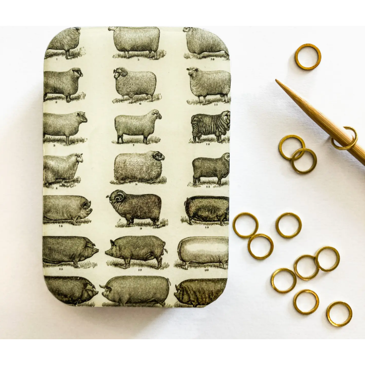 Tin Container Small  | Sheep and Pigs