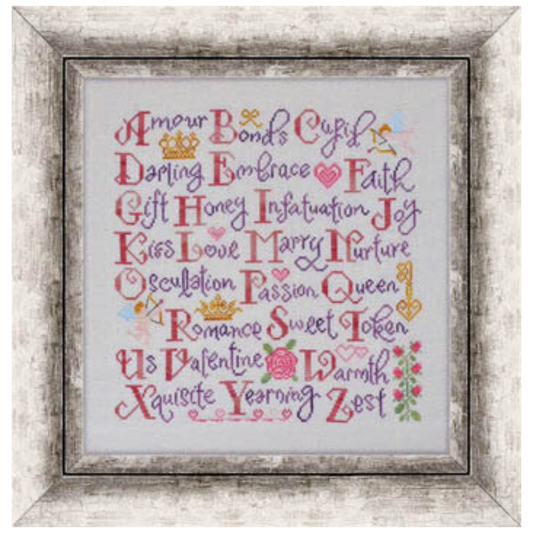 Cottage Garden Samplings | Valentine Sampler