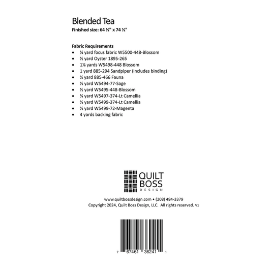 Quilt Boss Design ~ Blended Tea Quilt Kit