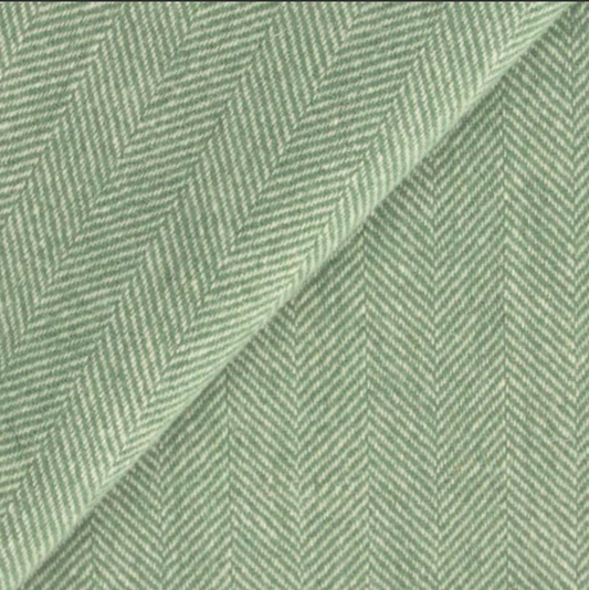 Dorr Mill ~ #10124 Ice Green & White Herringbone