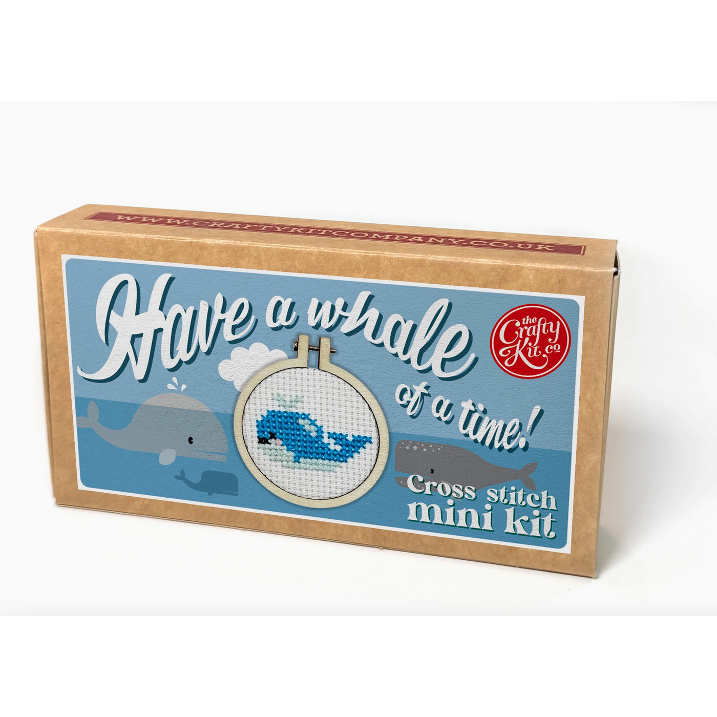 The Craft Kit Company | 'Have a Whale of a Time' Mini Matchbox Cross Stitch Kit