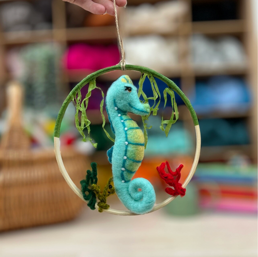 The Crafty Kit Company | Sea Horse Needle Felt Craft Kit