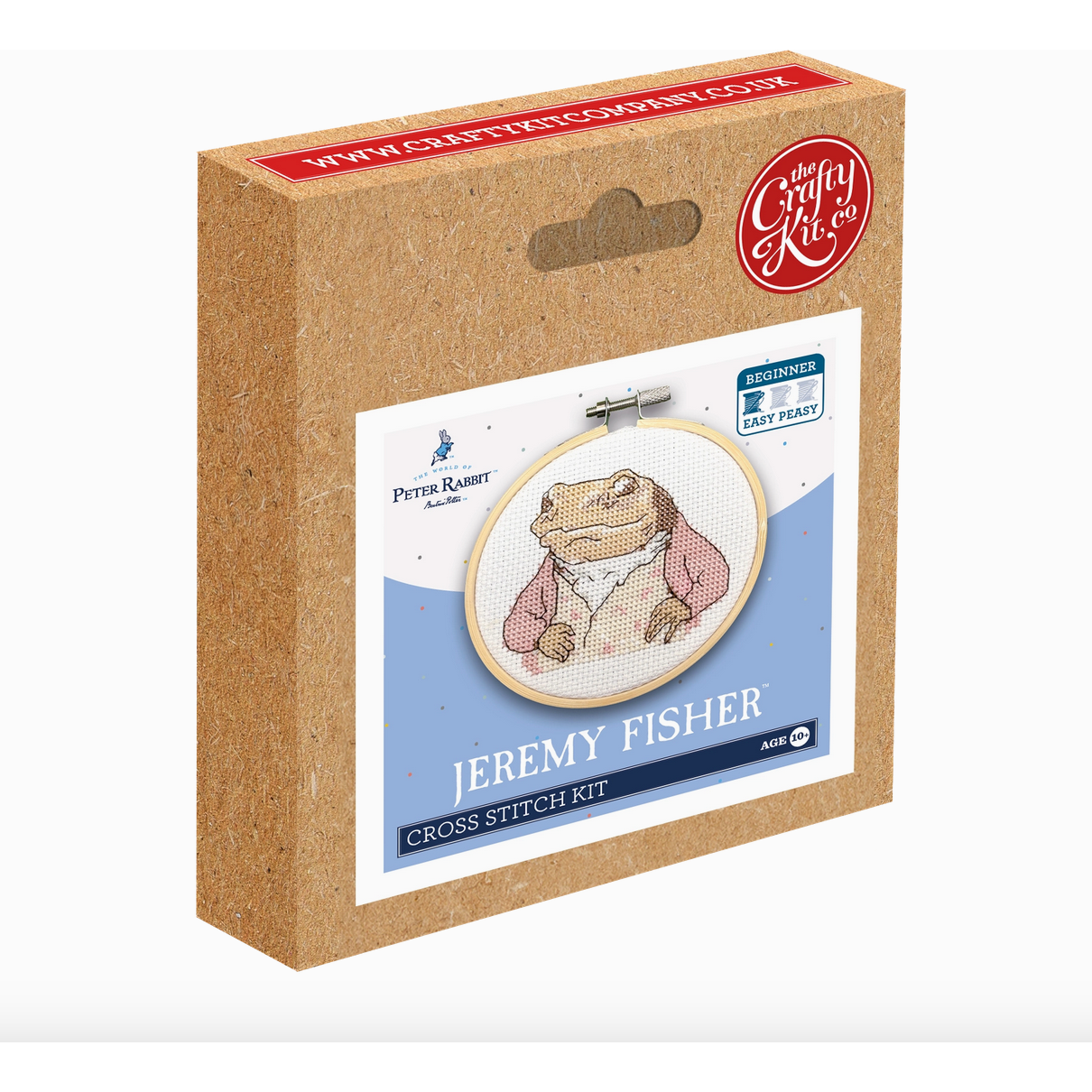 The Craft Kit Company | Beatrix Potter - Jeremy Fisher Mini Cross Stitch Kit