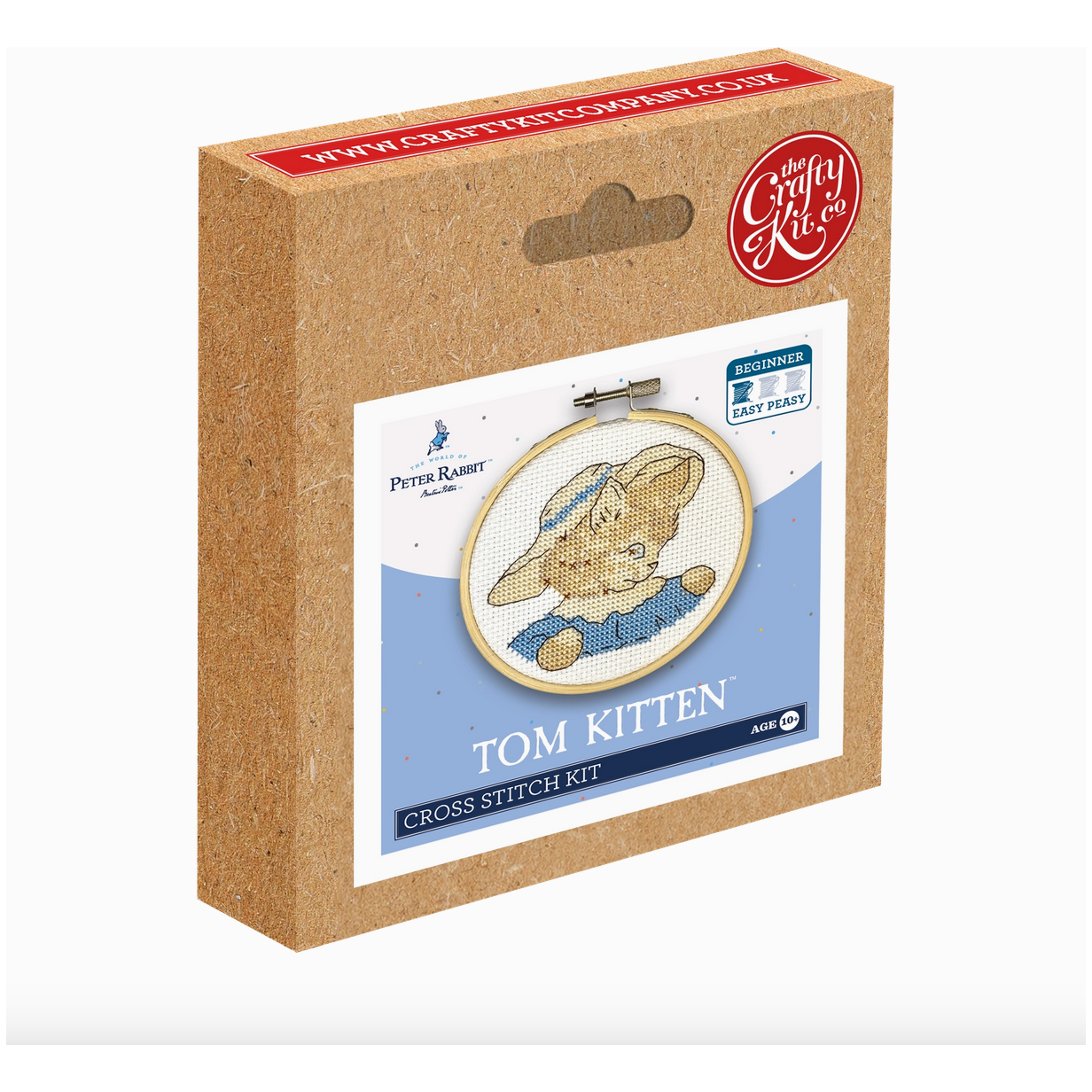 The Craft Kit Company | Beatrix Potter - Beatrix Potter - Tom Kitten Mini Cross Stitch Kit