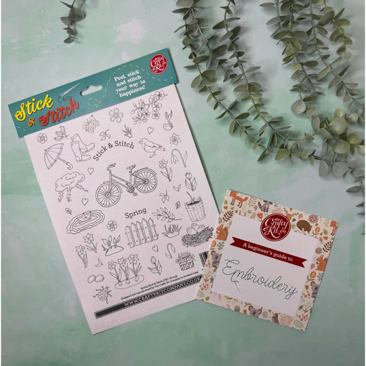 The Craft Kit Company | Spring Stick & Stitch Embroidery Transfers