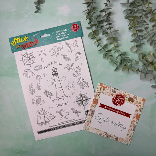 The Craft Kit Company | Nautical Stick & Stitch Embroidery Transfers