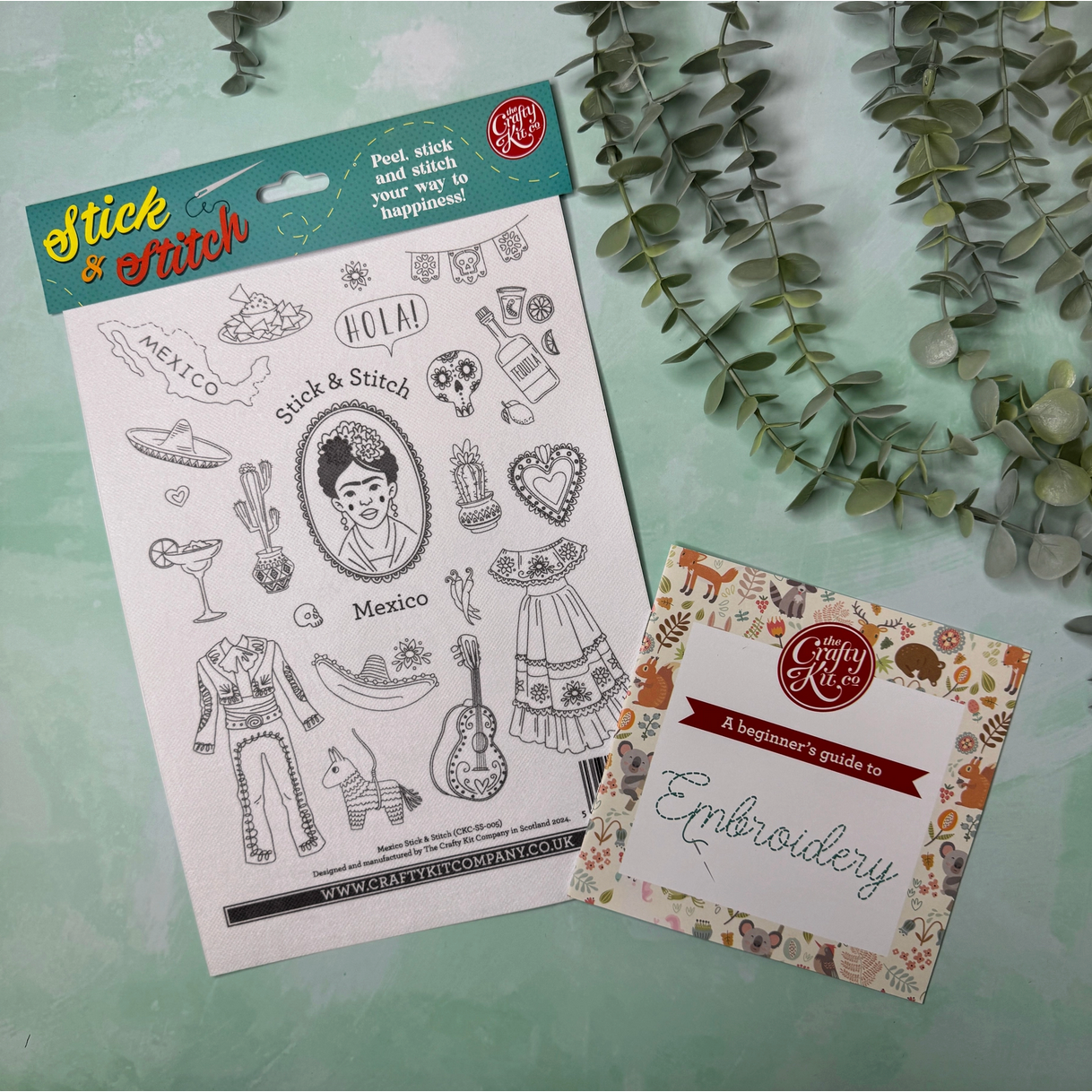 The Craft Kit Company | Mexico Stick & Stitch Embroidery Transfers