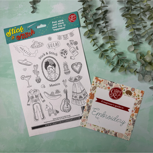 The Craft Kit Company | Mexico Stick & Stitch Embroidery Transfers