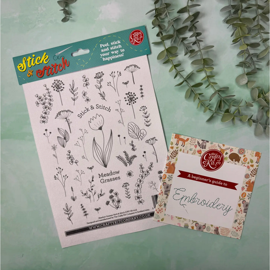 The Craft Kit Company | Meadow Grasses Stick & Stitch Embroidery Transfers