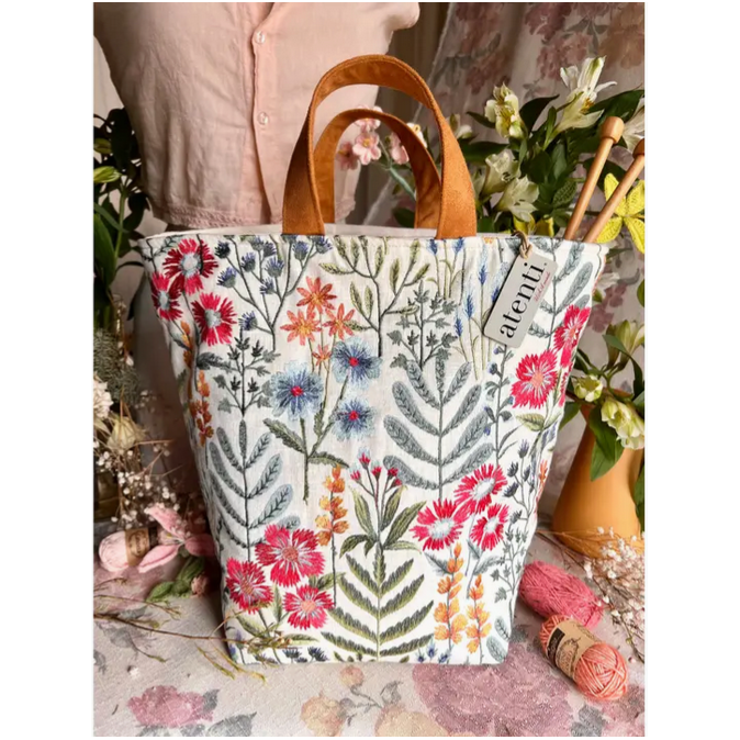 Atenti | Craft Organizer Project Bag: Wildflower Hope