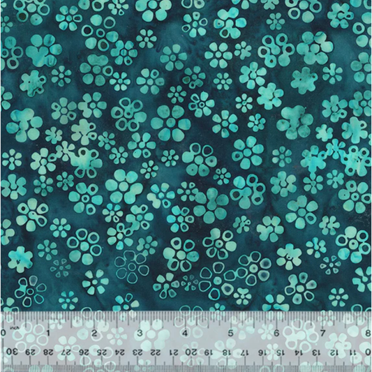 Lagoon ~ Ditsy Daisy ~ 3629Q-X Dark Teal
