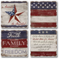 Americana Assorted Image Tumbled Tile Coaster 4 Pack