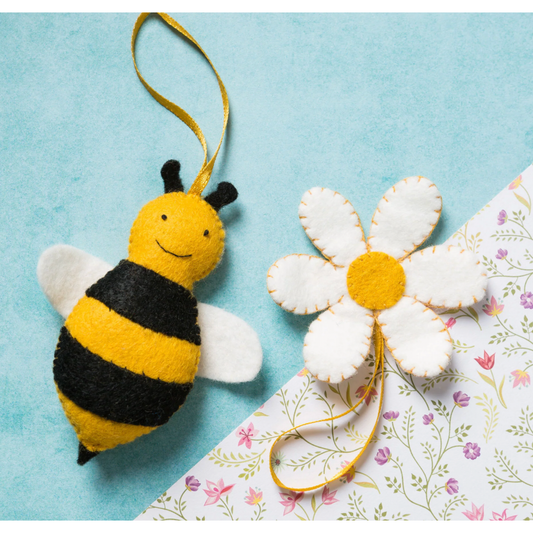 Corrine Lapierre ~ Wool Felt Craft Kit ~ Bee & Flower