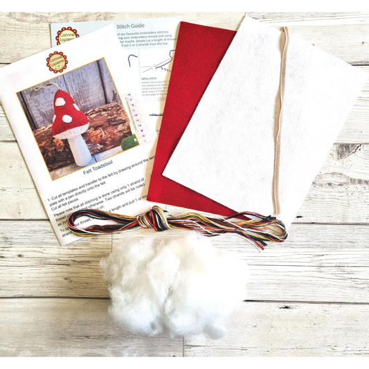 Corrine Lapierre ~ Wool Felt Craft Kit ~ Felt Toadstool