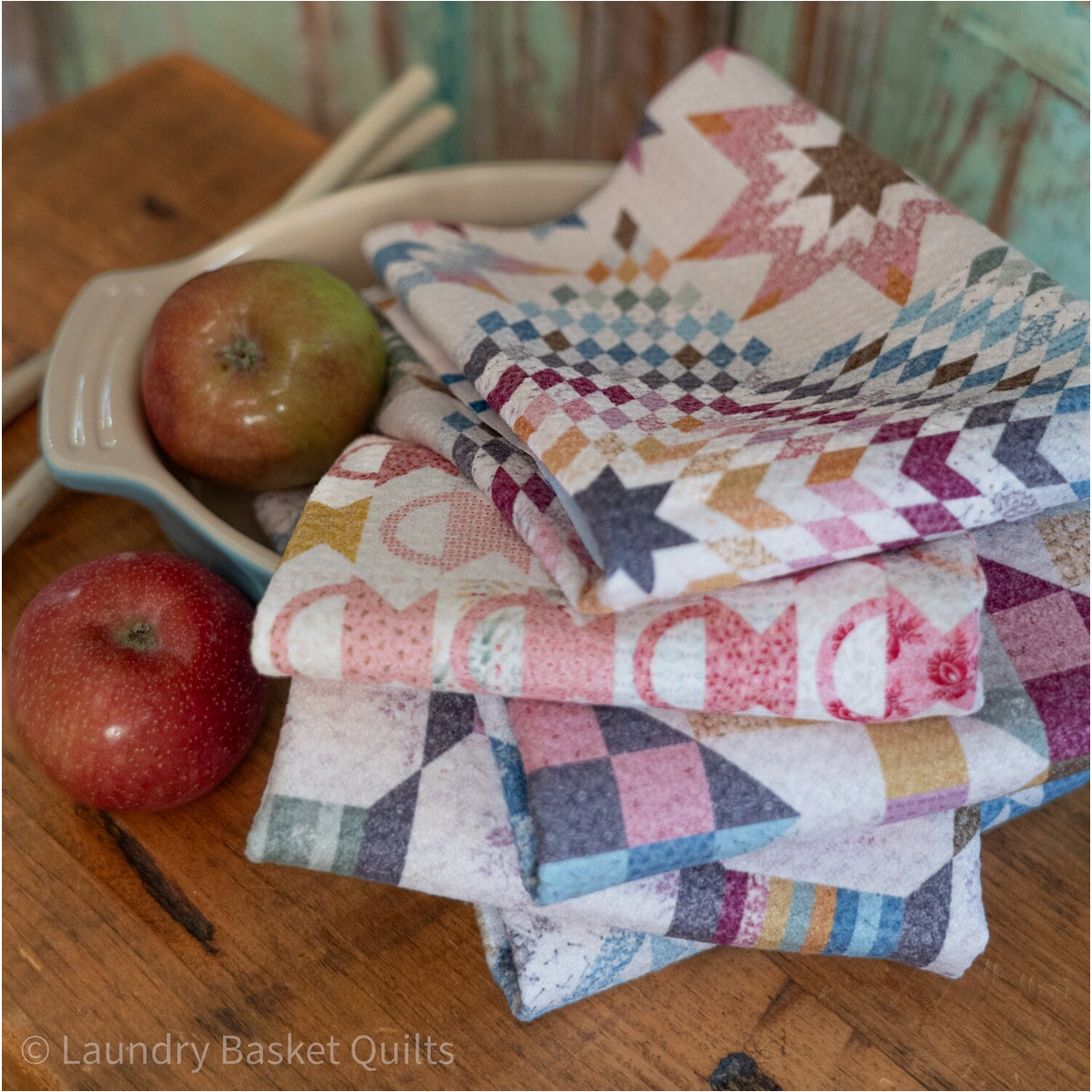 Laundry Basket Quilts | Kitchen Towel - Liberty Star