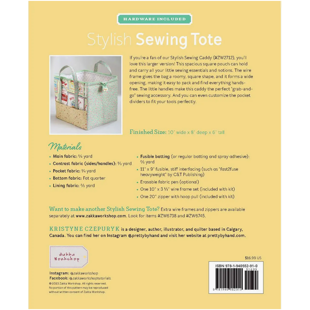 Zakka Workshop ~ Stylish Sewing Tote
