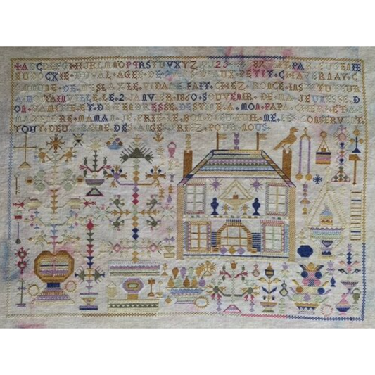 Reflets de Soie | Eugenie Eudoczie Duval 1860 Reproduction Sampler