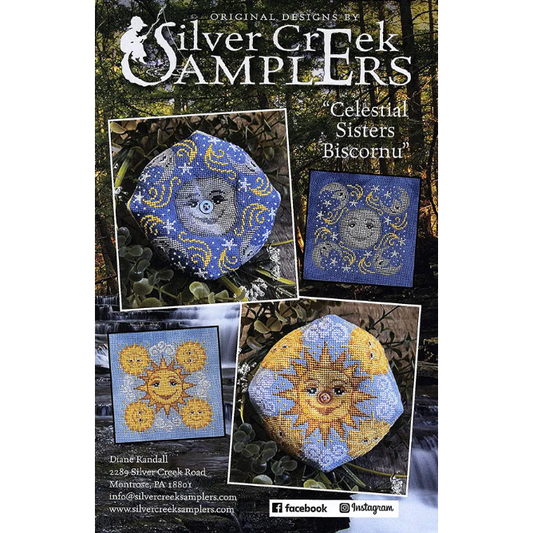 Silver Creek Samplers | Celestial Sisters Biscornu