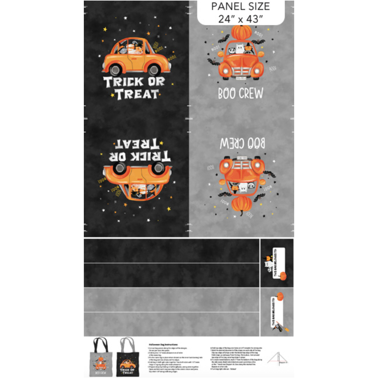 The Boo Crew ~ Trick or Treat Bag Panel ~ 28200-99