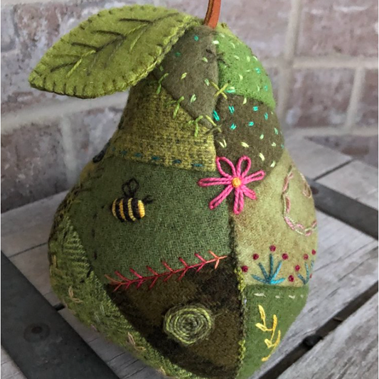 Under the Garden Moon | Scrappy Pear Pincushion