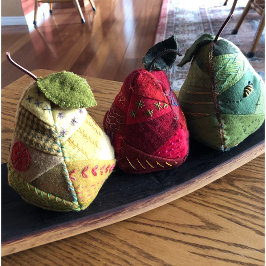 Under the Garden Moon | Scrappy Pear Pincushion