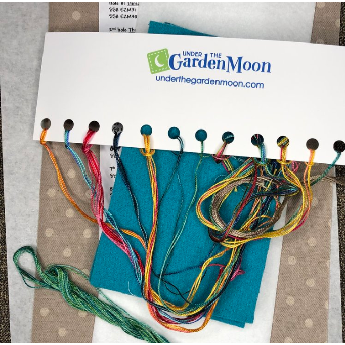 Under the Garden Moon | Hand Stitching Needle Book (Pattern and Printed Linen) PLUS Finishing Kit