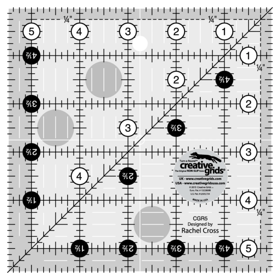 Creative Grids ~ Quilt Ruler 5-1/2in Square