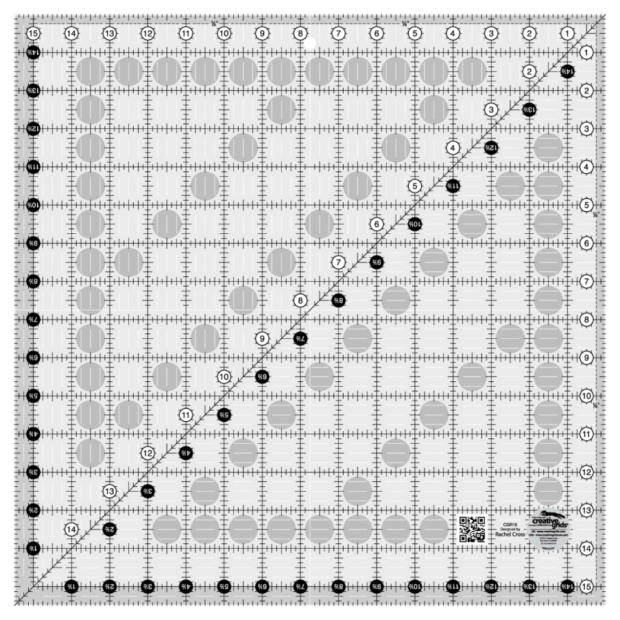 Creative Grids Quilt Ruler 15-1/2in Square