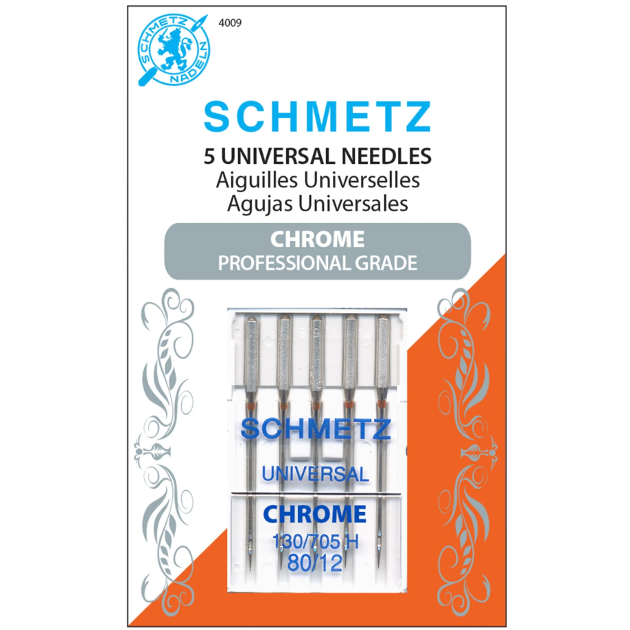 SCHMETZ Chrome Universal Needle 5 ct, Size 80/12
