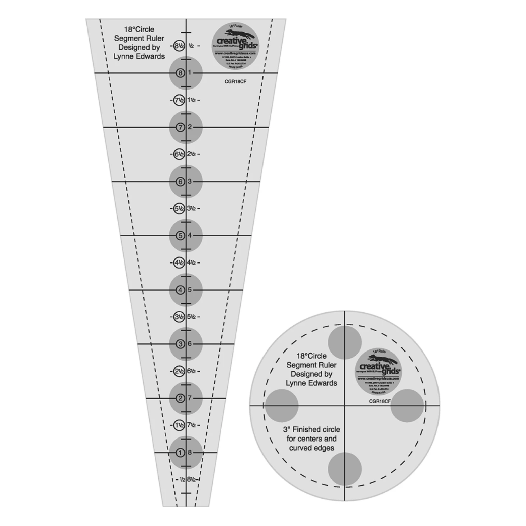 Creative Grids ~ 18 Degree Dresden Plate Quilt Ruler
