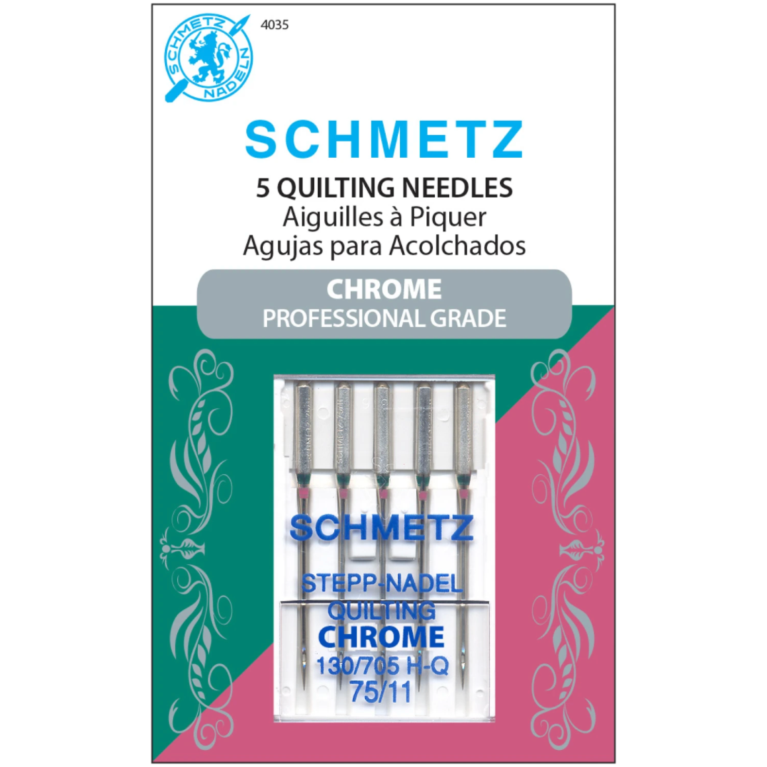 Schmetz Chrome Quilting Needle 5 ct, Size 75/11