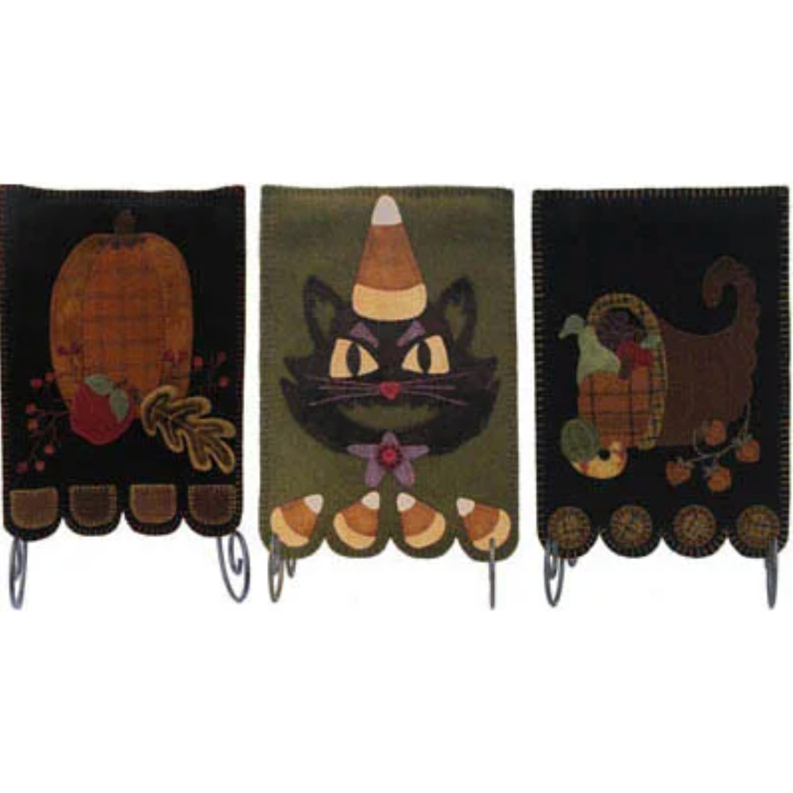 Lily Anna Stitches ~ Fall Banners Wool Applique Pattern