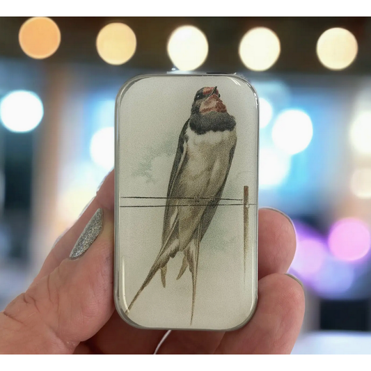 Tin Container Small  | Vintage French Swallow