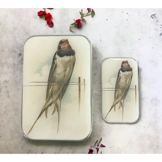 Tin Container Small  | Vintage French Swallow