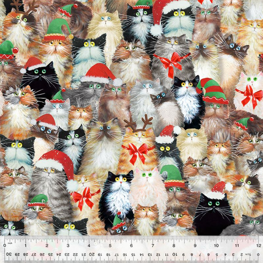 Meowy Christmas ~ Cats in Hats ~ 54484-3 Multi