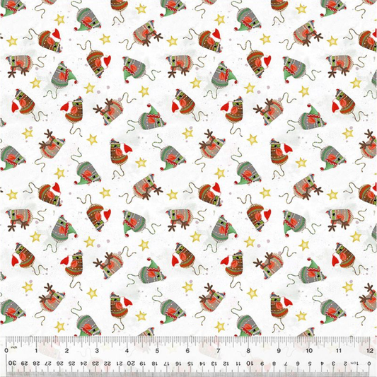 Meowy Christmas ~ Jolly Mice ~ 54486-1 White
