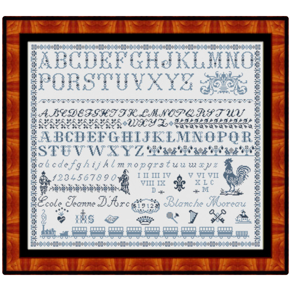 Reflets de Soie | Blanche Moreau 1912 Reproduction Sampler Pattern