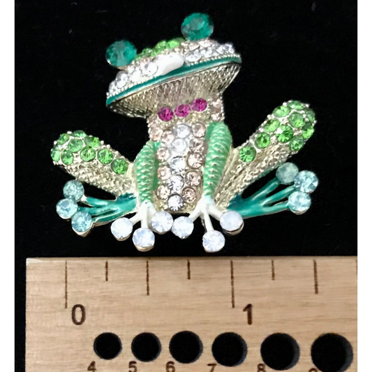 Green Crystal Frog Needle Minder/Magnet