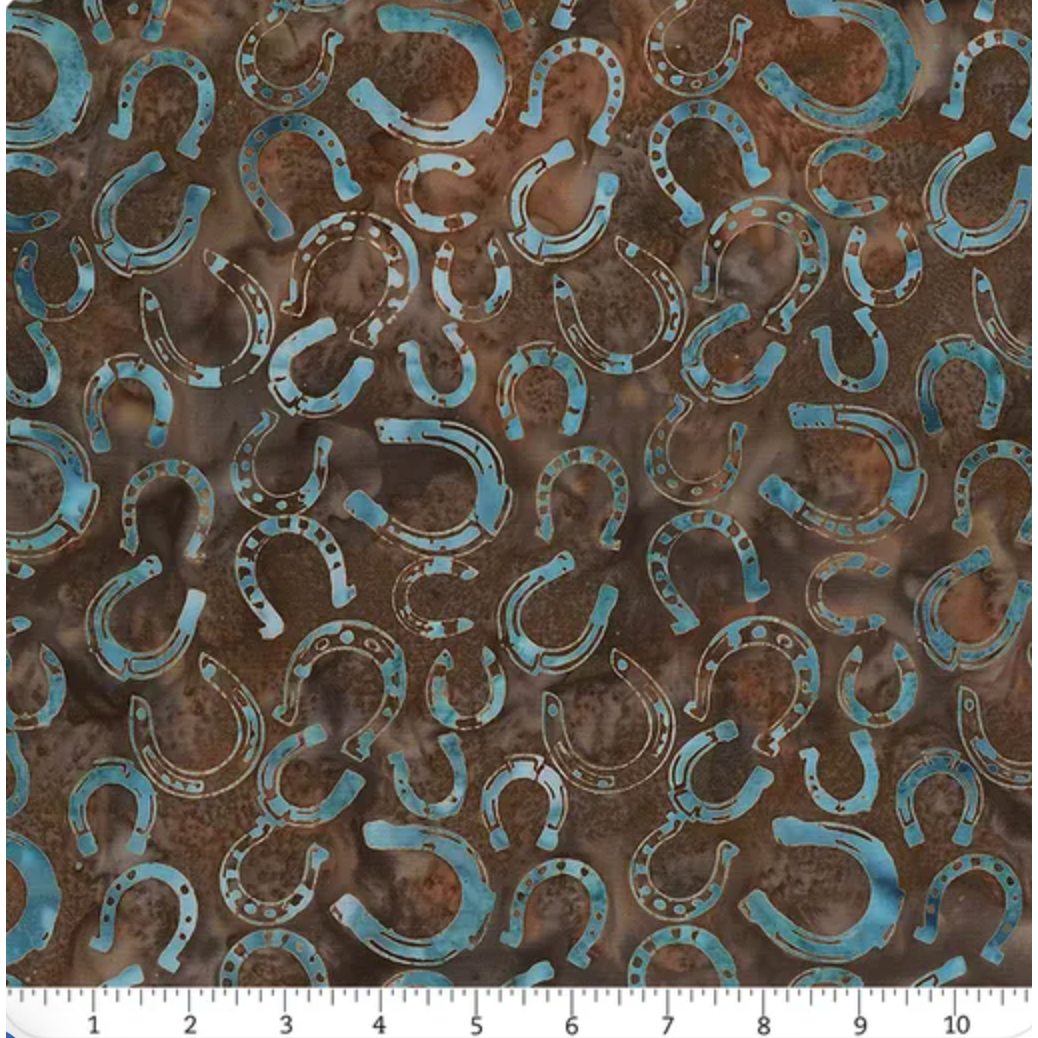 Bali Batik ~ Horseshoe ~ W2598-51 Chestnut
