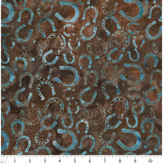 Bali Batik ~ Horseshoe ~ W2598-51 Chestnut