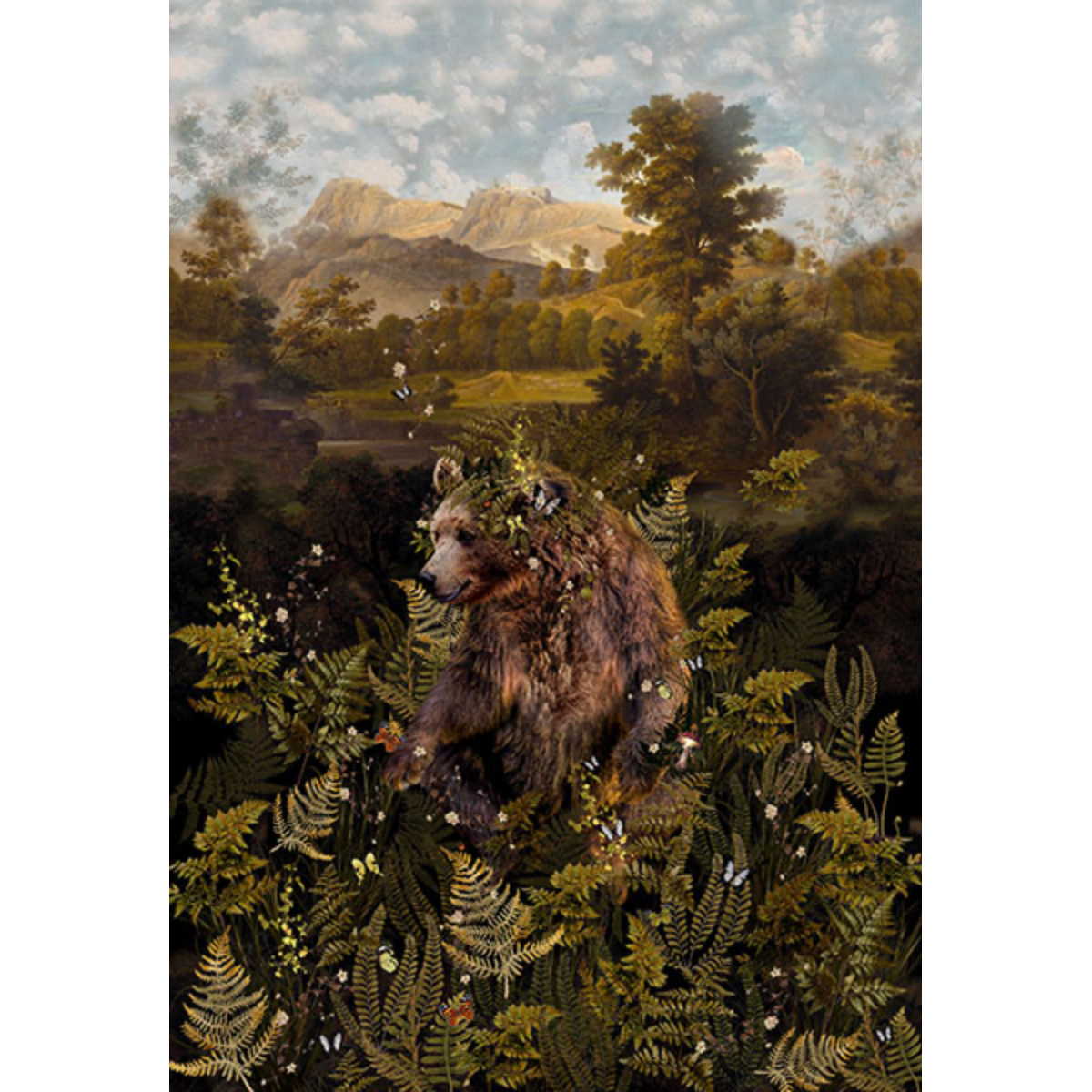 Among the Ferns ~ Bear Panel ~ W5490-696