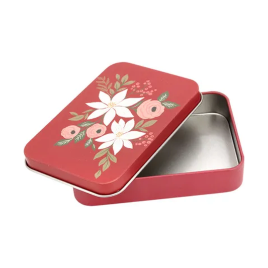 Poinsettia Tin ~ Moda LB1005