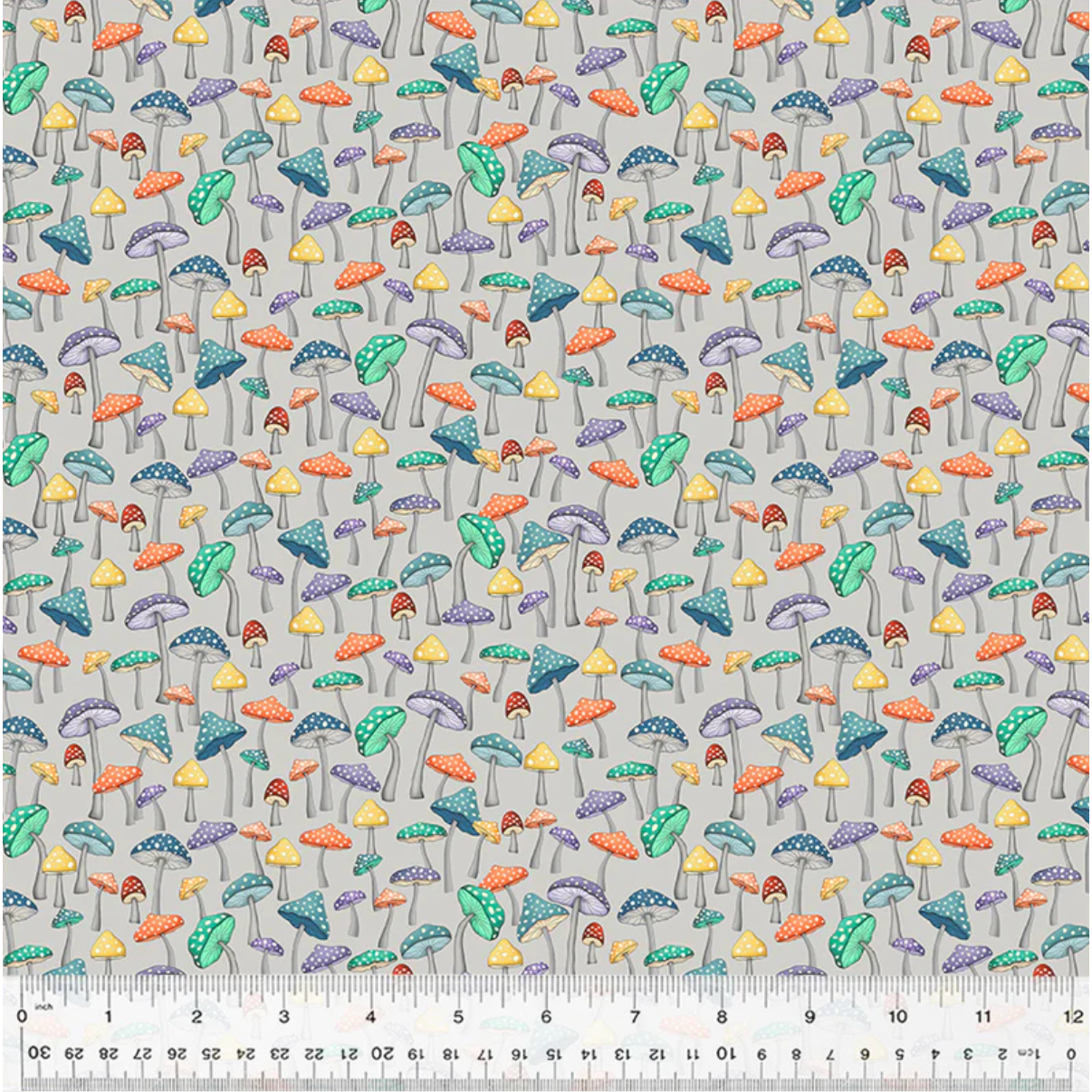 Enchanted Woods ~ 31" remnant ~ Mushroom Garden ~ 54523-8 Light Grey