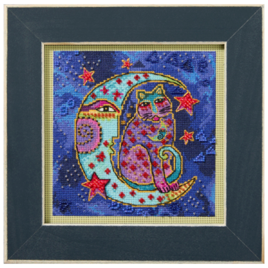 2025 Laurel Burch | Moonside Cat Cross Stitch Kit