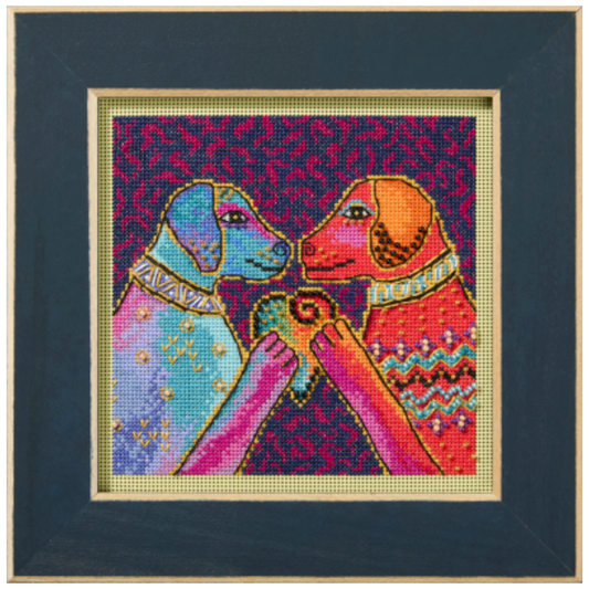 2025 Laurel Burch | Heartfelt Dogs Cross Stitch Kit