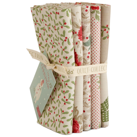 Tilda ~ Merry Little Christmas ~ Fat Quarter 5pcs TIL300245 Cream