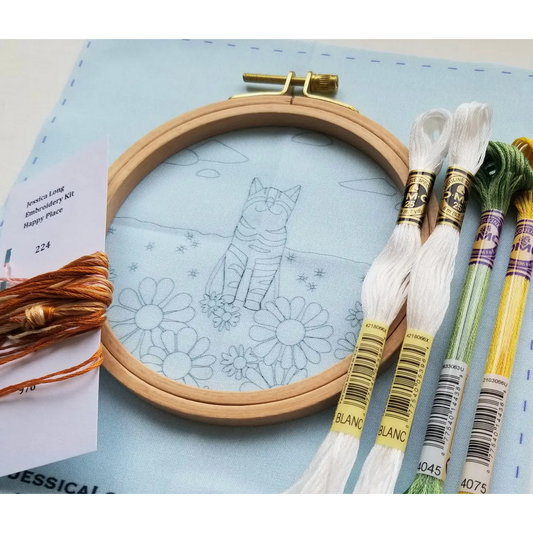 Jessica Long Embroidery | Happy Place Embroidery Kit